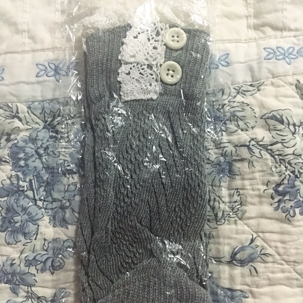 Boot socks!!! Lacey and lace with buttons.